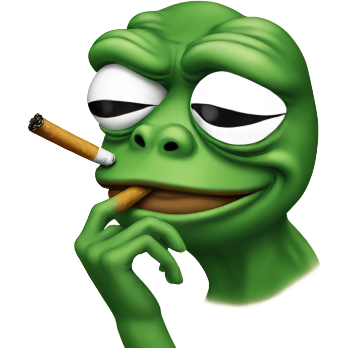 pepe the frog smoking emoji