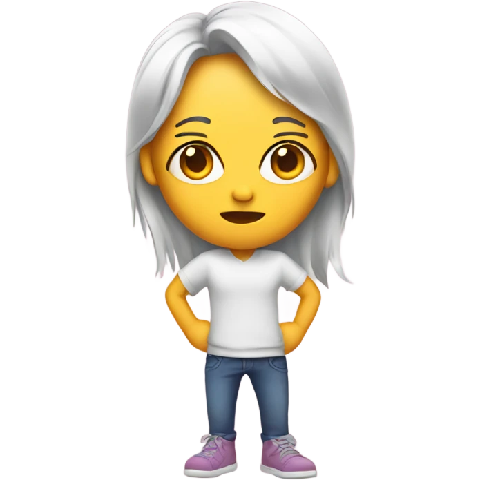 sassy face emoji with legs emoji