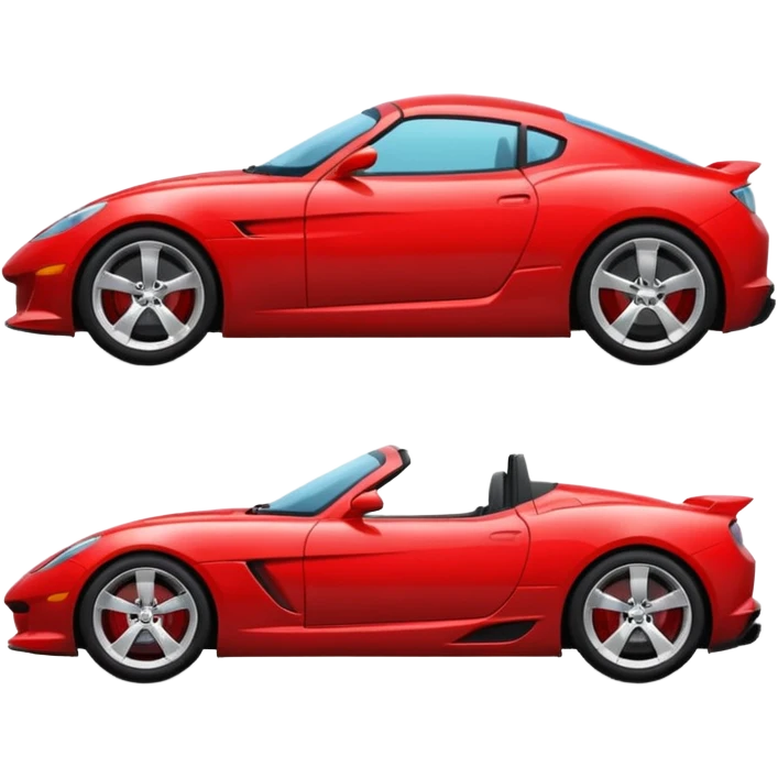 modern car horizontal red emoji