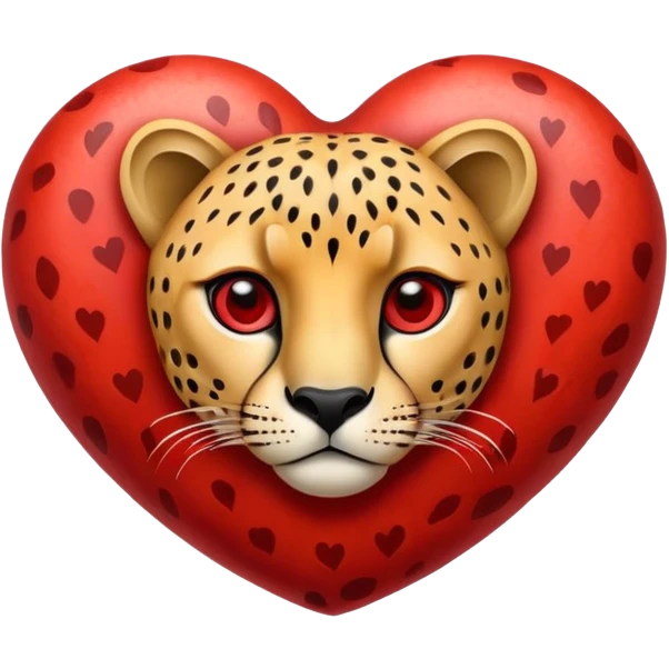 Cheetah heart emoji