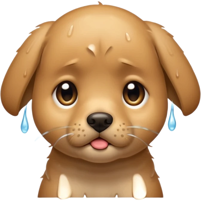 lab puppy crying emoji