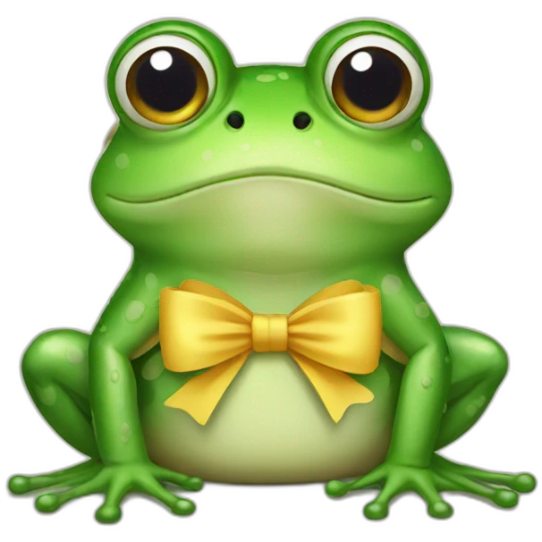 frog with bow emoji