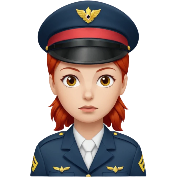 women Soldier red hair just emoji