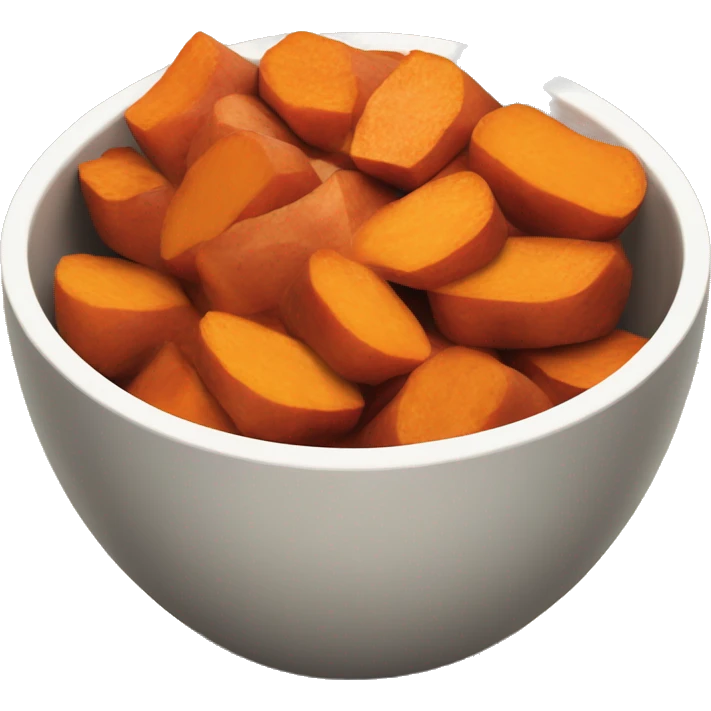 Candied sweet potatoes in a bowl emoji