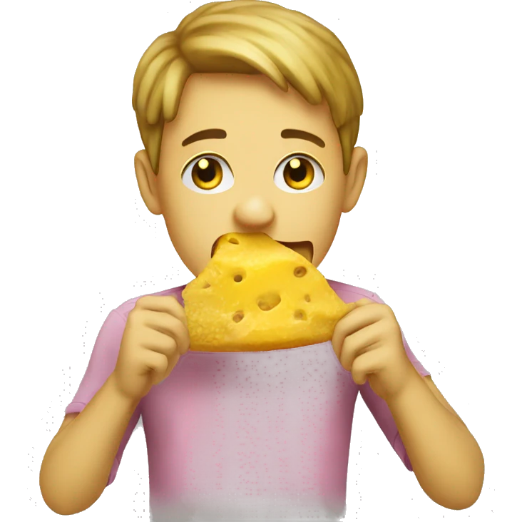 Yellow emoji eating  emoji