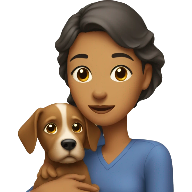 Mother with child and dog emoji