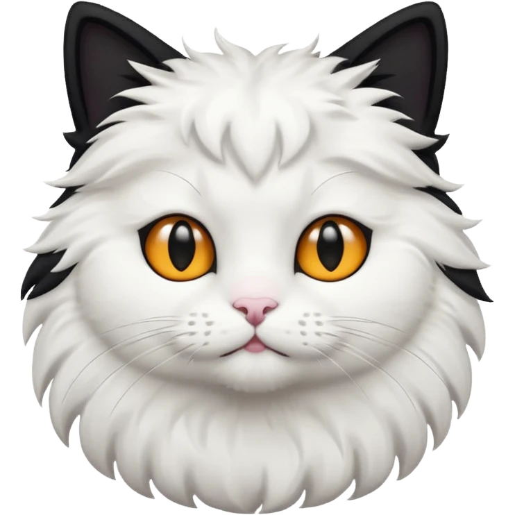 White anche black cat body emoji