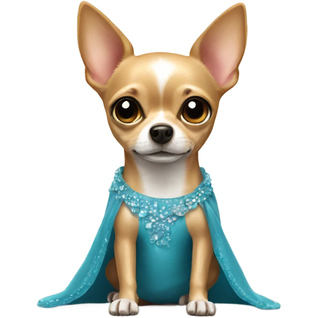 Chihuahua wearing dress emoji