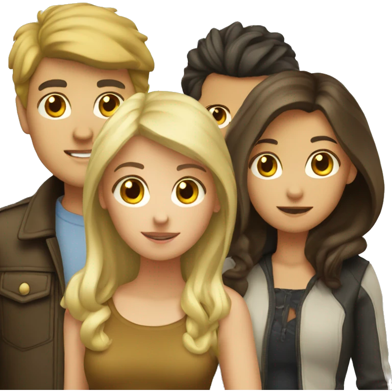 couple with blonde boy and brunette girl emoji