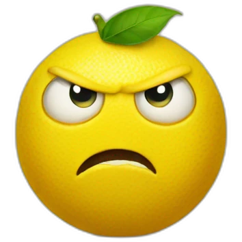 angry lemon emoji