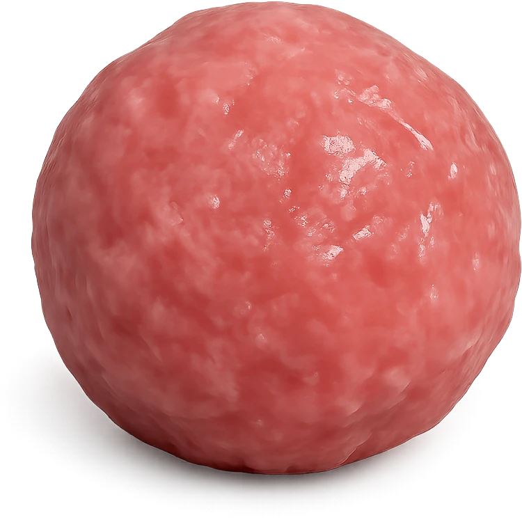 pink meatball, no background emoji