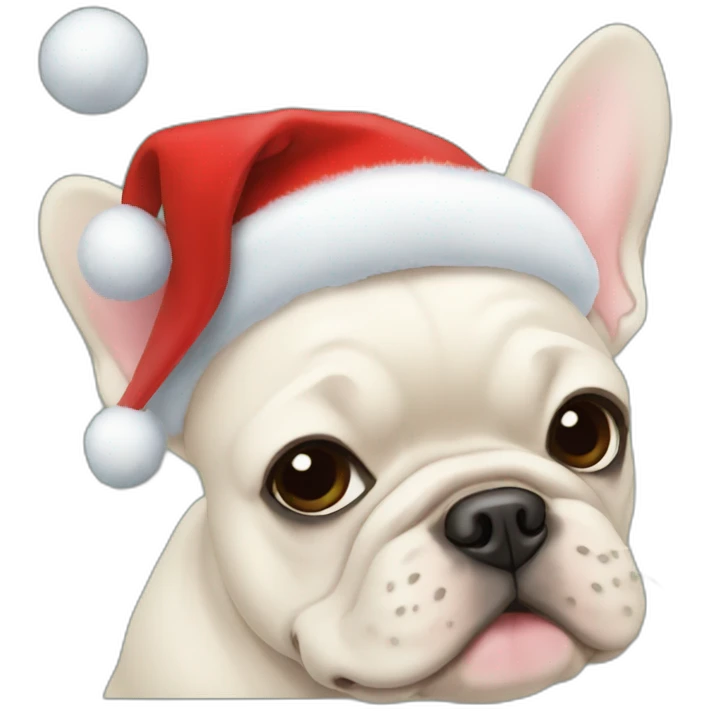 christmas frenchie emoji