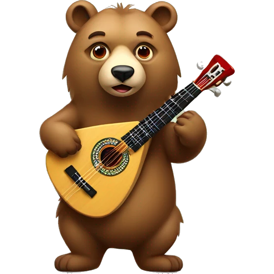 Russian bear balalaika emoji