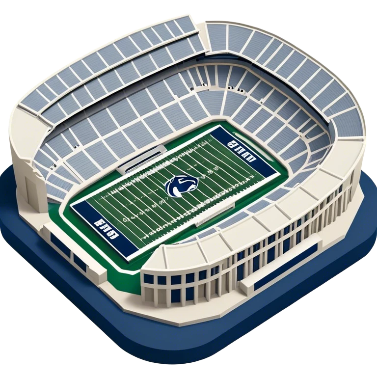 penn state beaver stadium football game isometric exterior view emoji