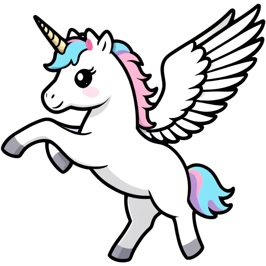 Unicorn with wings emoji