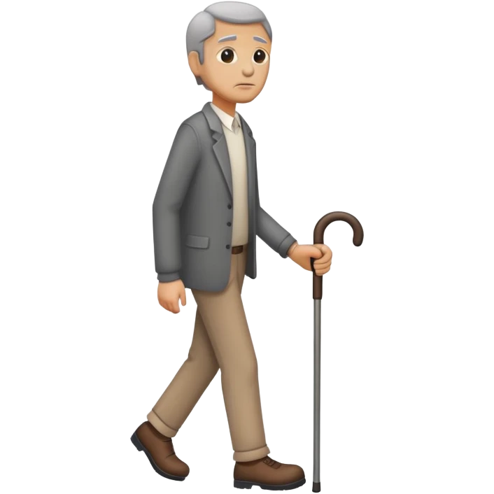 walking with a cane emoji