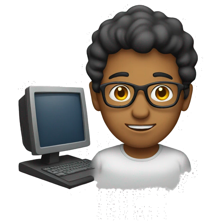 a person using the computer
 emoji
