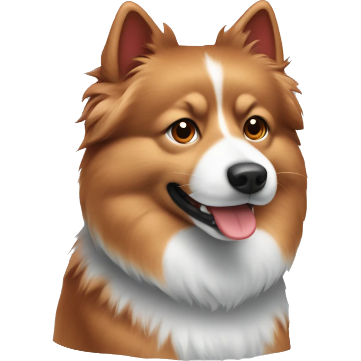 gray and red Spitz emoji