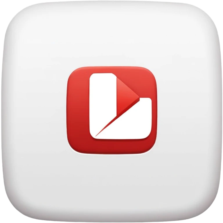Tiny YouTube logo, simple and cute emoji