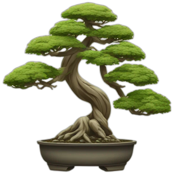 bonsai tree intertwined with torii emoji