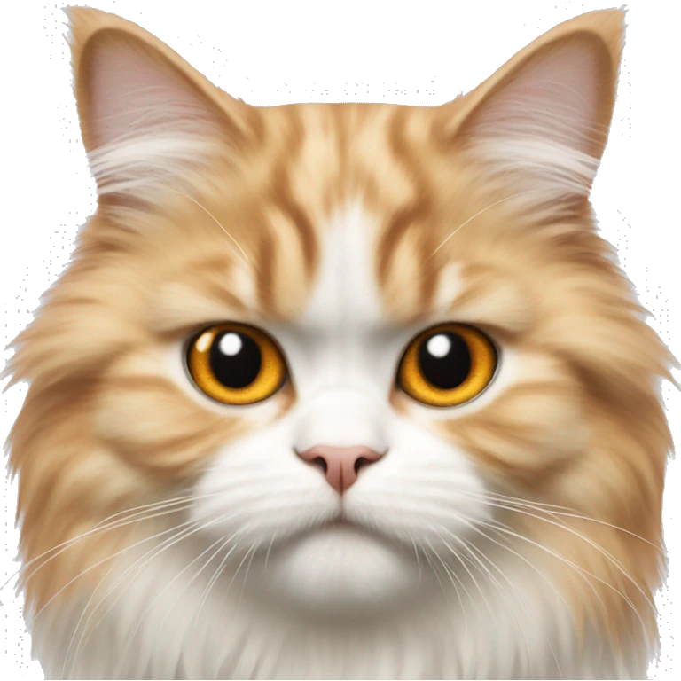 Orange and White fluffy Persian cat  emoji