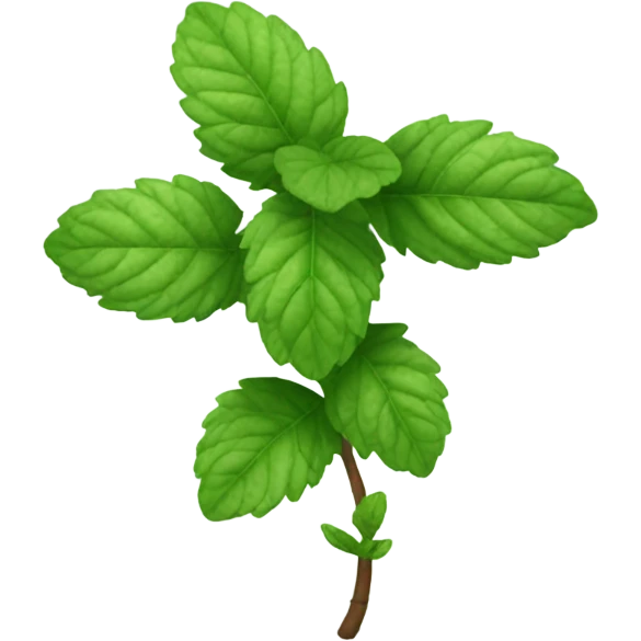 Mint plant emoji