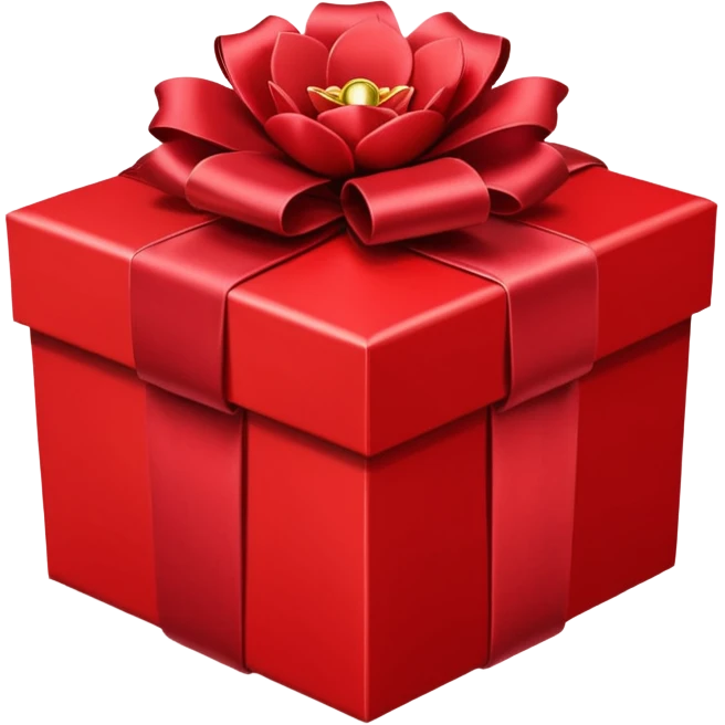 Decorative flower Gift Box red emoji