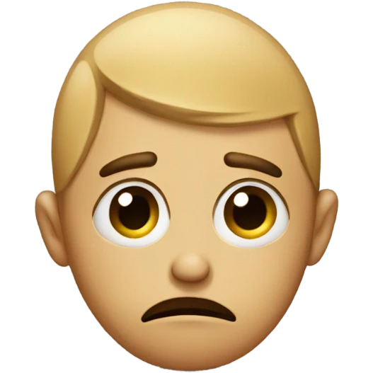Sad peanut emoji
