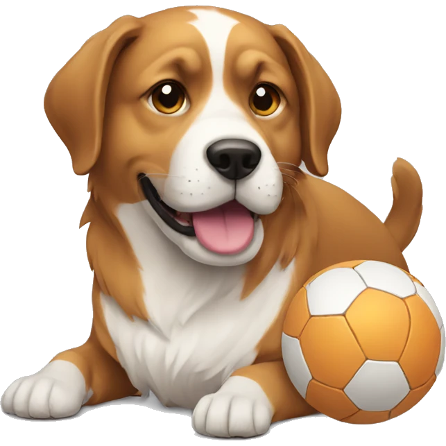 Dog with ball emoji