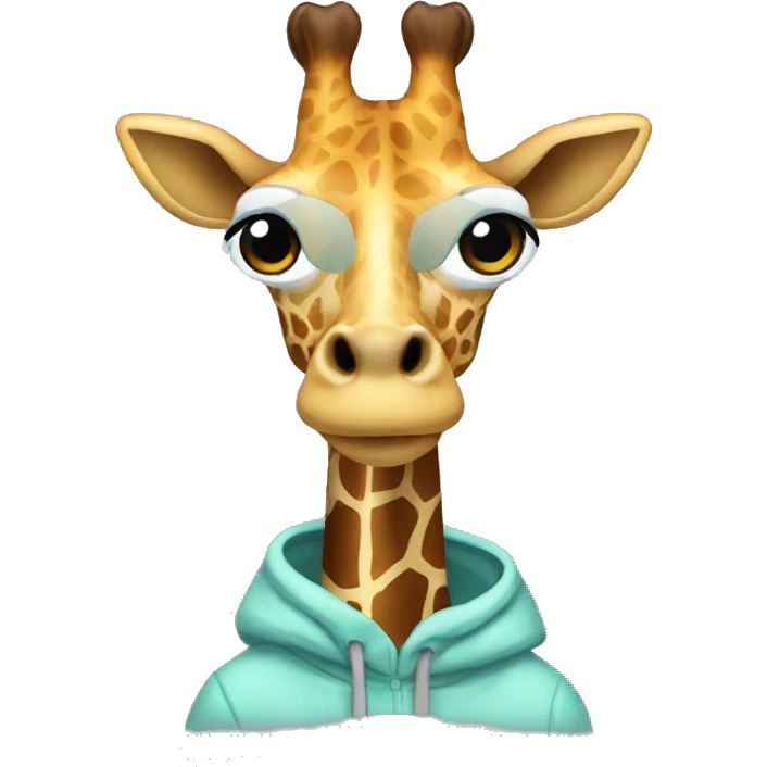Giraffe wearing a hoodie  emoji