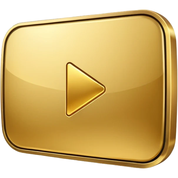 youtube golden play button logo emoji