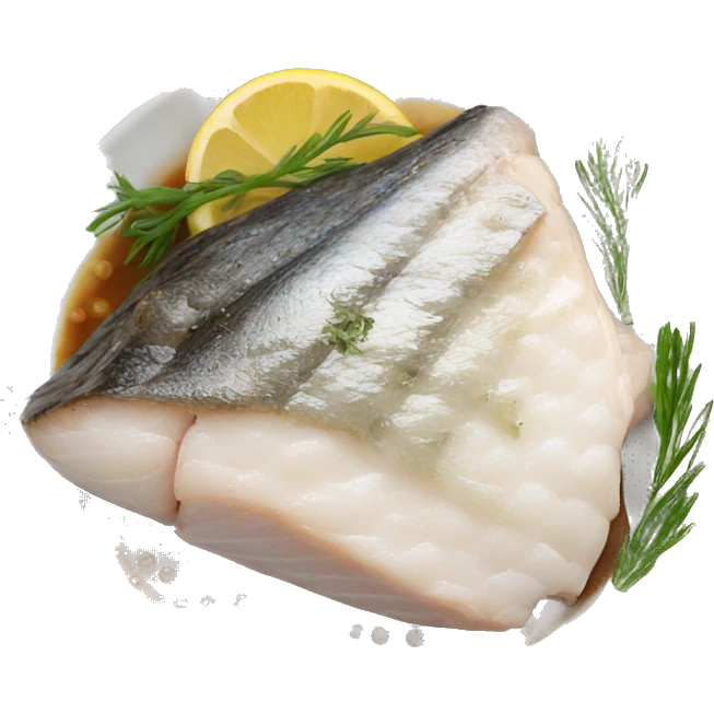 Pacific cod steak with the silver skin emoji