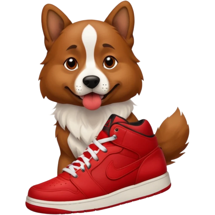 dog with jordans (shoes) emoji