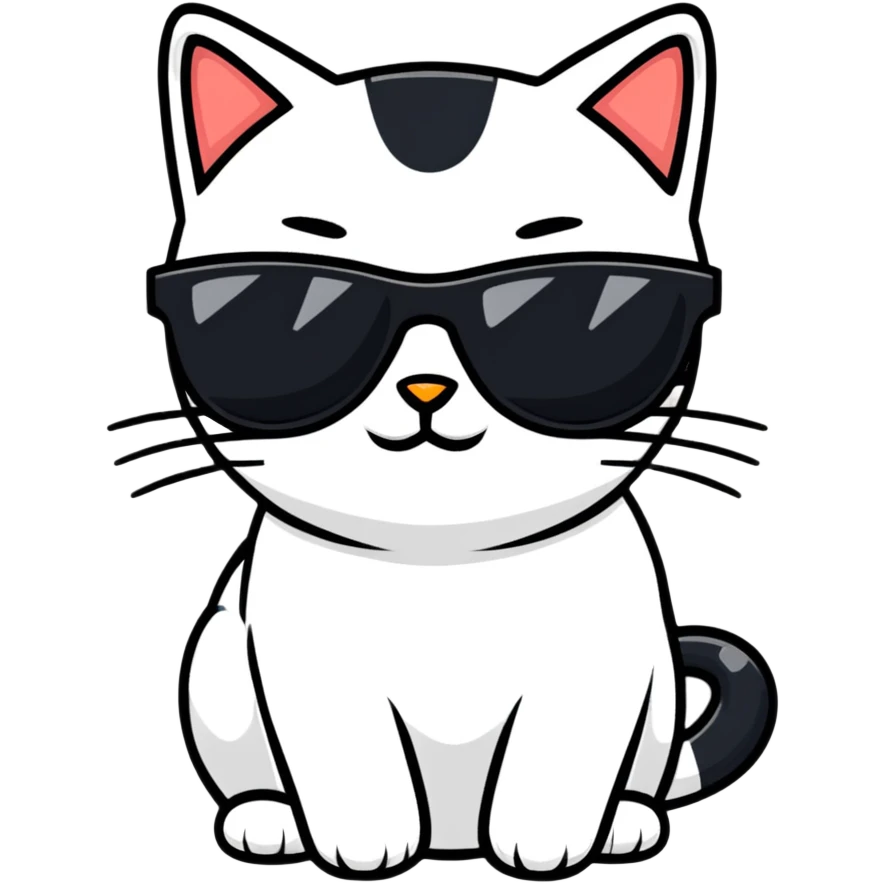 Cat with sunglasses emoji