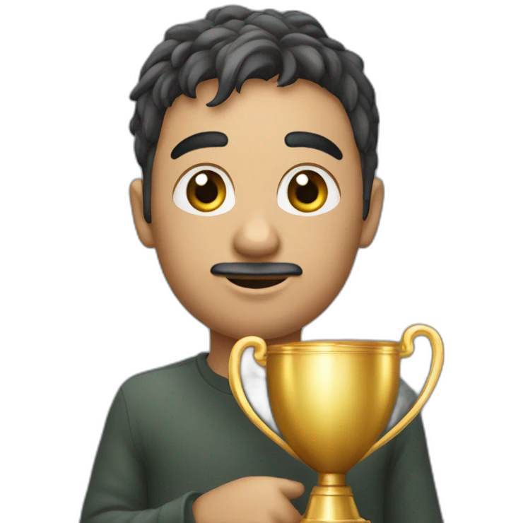 Rata con un trofeo de victoria  emoji