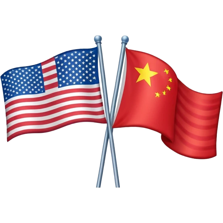 chinese korean and american flags blended together as one emoji