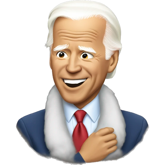Joe Biden kissing the air emoji