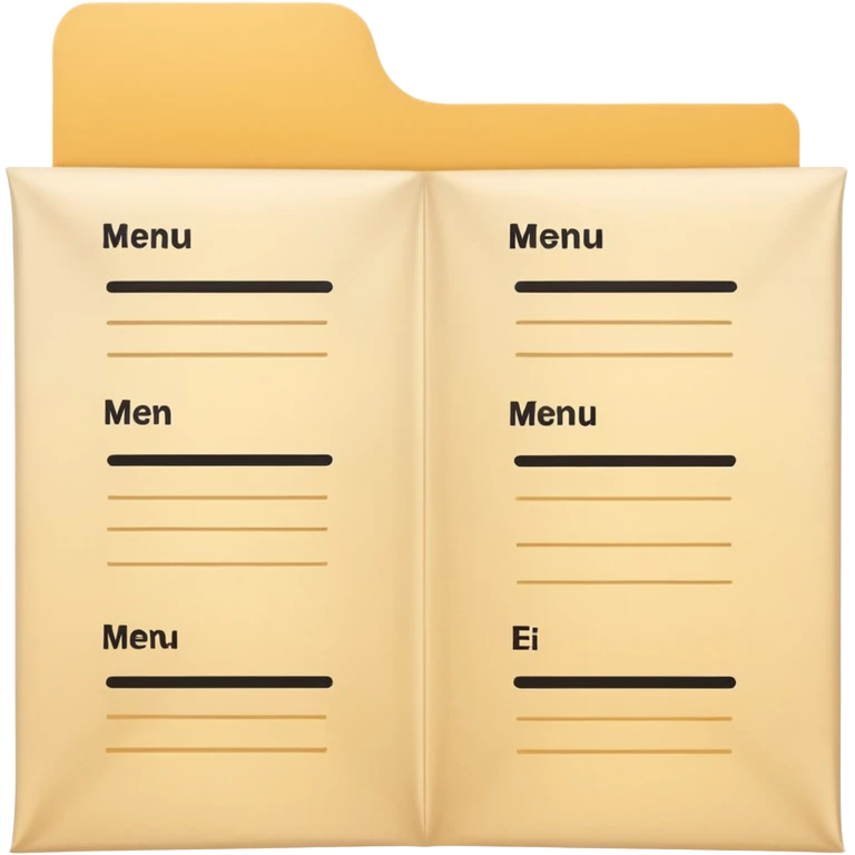 Paper menu from Chinese restaurant emoji