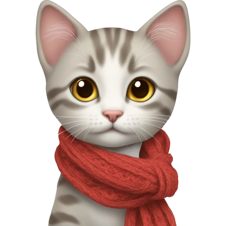 kitten in scarf emoji