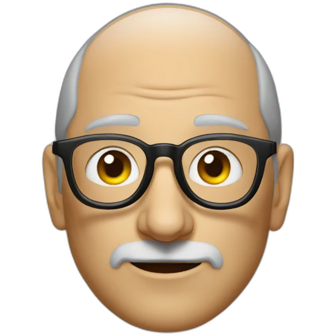 steve jobs with funny glasses emoji