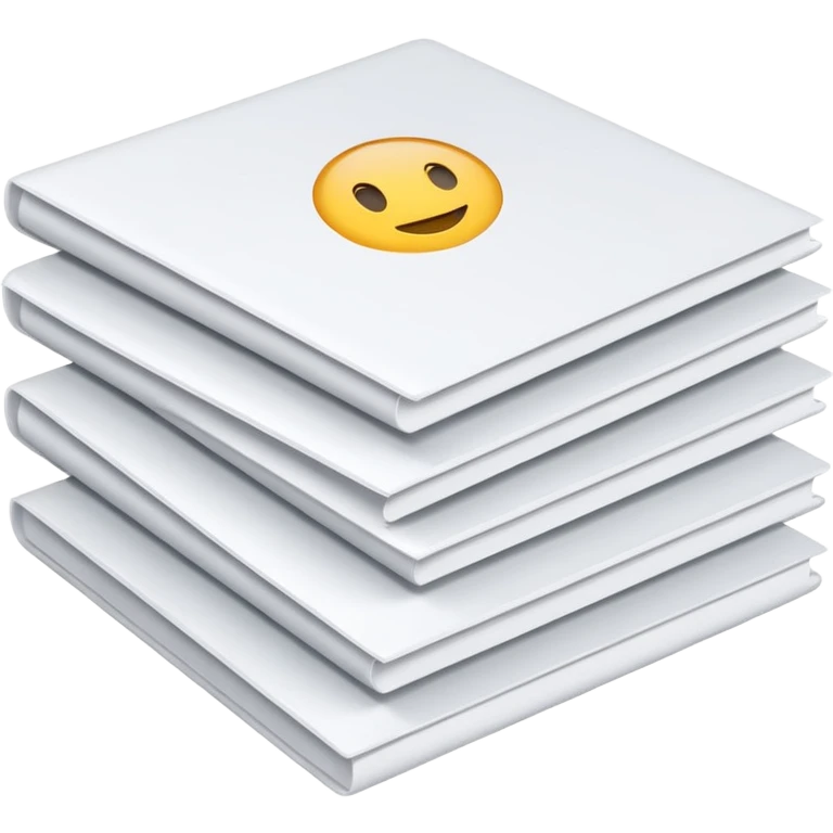 three white papers with text emoji