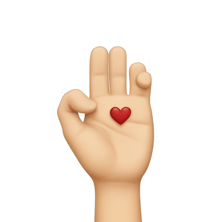 fingers making heart emoji