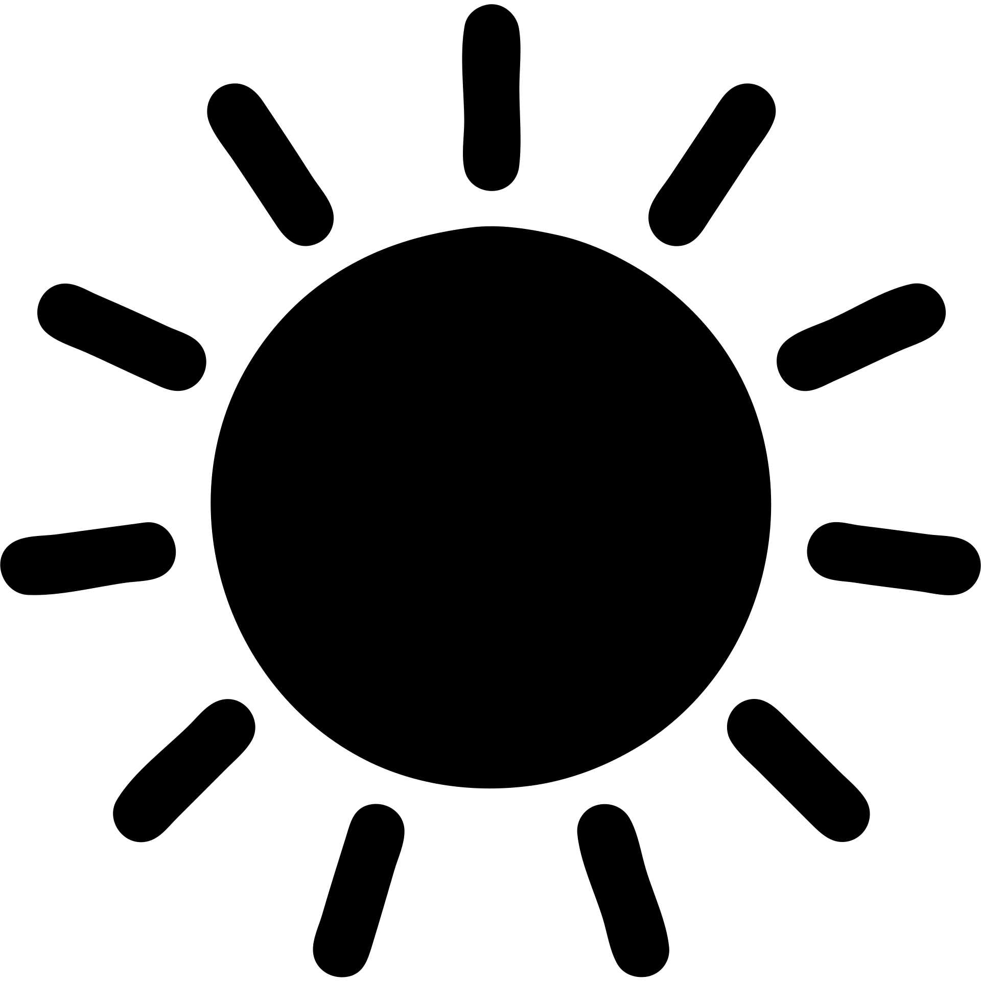 solid filled sun icon emoji