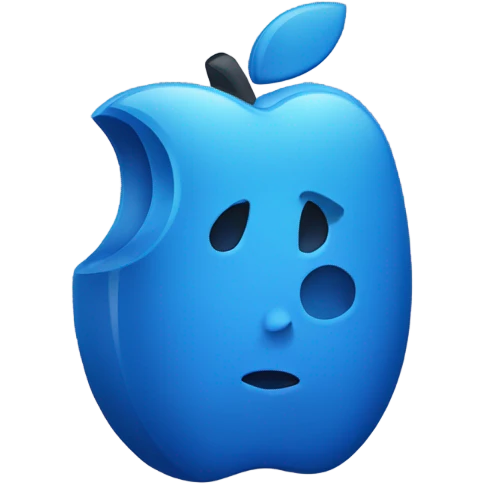 Blue iPhone 15 emoji