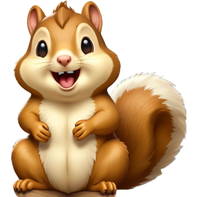 Cinematic Silly Yawning Squirrel Portrait Emoji, Head tilted with a dramatic, wide-open yawn revealing a tiny, adorable snout, soft, downy fur and a fluffy tail slightly askew, Simplified yet irresistibly cute features, highly detailed, glowing with a soft, cozy woodland glow, high shine, relaxed yet humorously expressive, stylized with a dash of whimsical woodland charm, soft glowing outline, capturing the essence of a drowsy yet endearing squirrel that appears ready to stretch and yawn its way into your heart! emoji