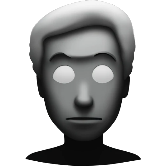 silhouette of untrustworthy person. emoji