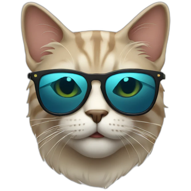 Cat with sunglasses emoji