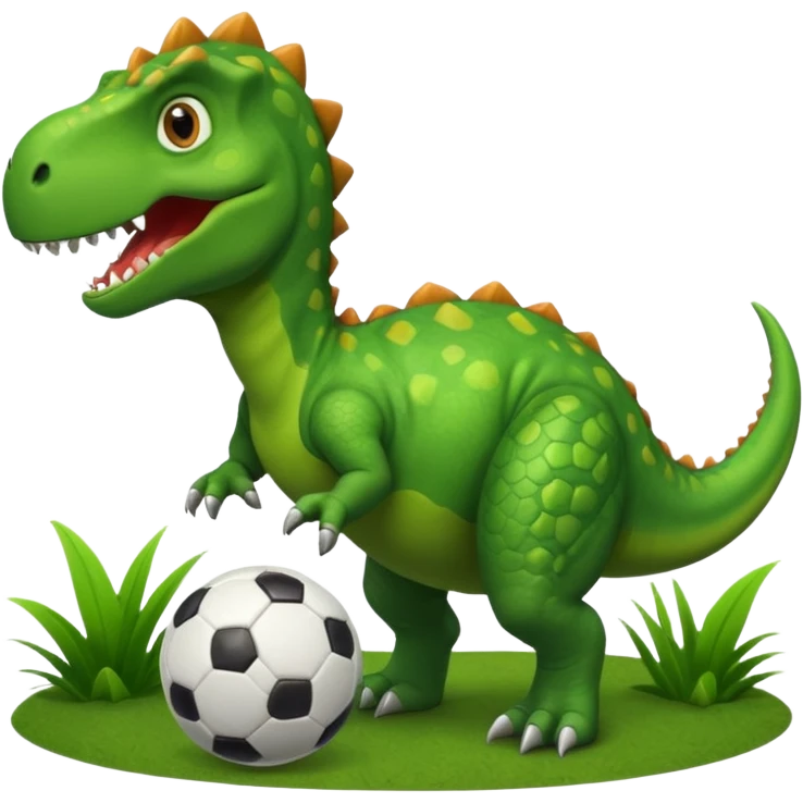 Futbol oynayan dinozor  emoji
