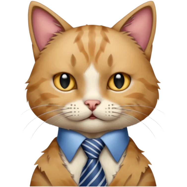 Cat wearing ripped ties  emoji