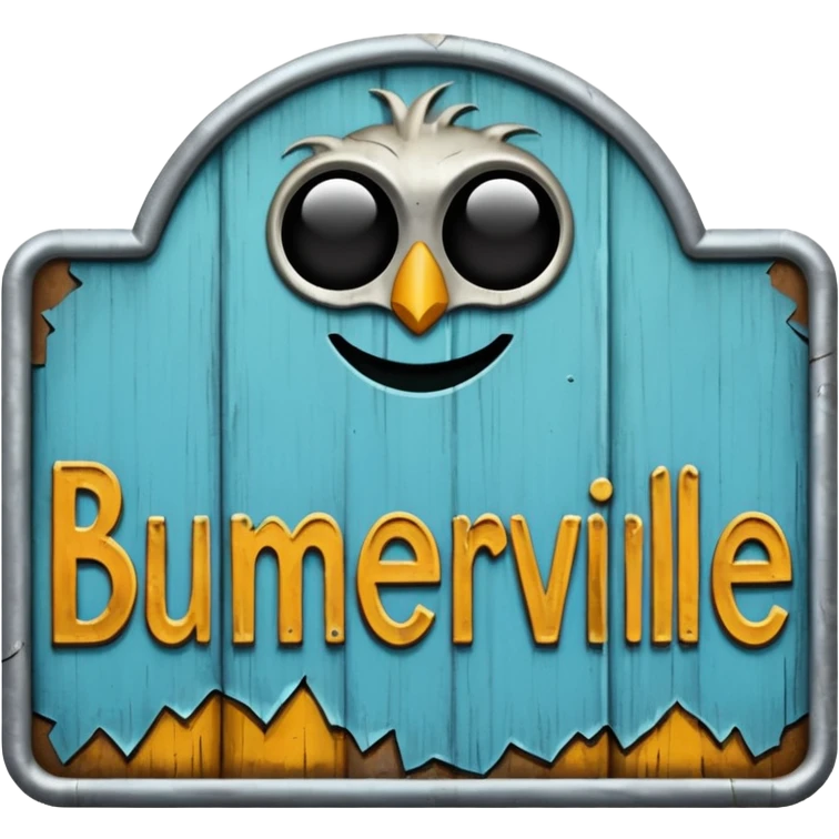 City sign that says Bummerville emoji